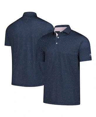 Puma Men's Navy Arnold Palmer Mattr Micro Umbrellas Printed Polo Shirt