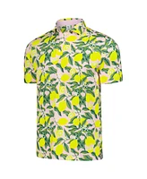 Puma Men's Pink Arnold Palmer Mattr Lemon Branch Polo Shirt