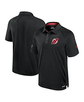 Fanatics Men's Black New Jersey Devils Authentic Pro Rink Polo Shirt