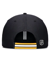 Fanatics Men's Black/Gold Boston Bruins Authentic Pro Ripstop Adjustable Hat