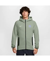 Nike Men's Olive Chelsea Tech Fleece Full-Zip Hoodie