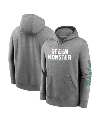 Nike Men's Heather Charcoal Boston Red Sox 2025 City Connect French Terry Club Fleece Pullover Hoodie