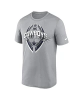 Nike Men's Silver Dallas Cowboys Legend Icon Performance T-Shirt