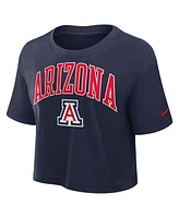 Nike Women's Navy Arizona Wildcats Athletic Prep Arch Performance Cropped T-Shirt