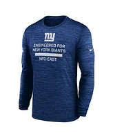 Nike Men's Royal New York Giants Sideline Velocity Performance Long Sleeve T-Shirt
