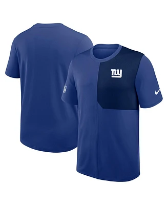 Nike Men's Royal New York Giants Sideline Uv Performance Coach Shirt