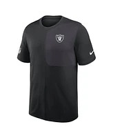 Nike Men's Black Las Vegas Raiders Sideline Uv Performance Coach Shirt
