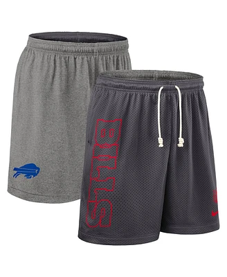 Nike Men's Gray Buffalo Bills Sideline Reversible Performance Shorts