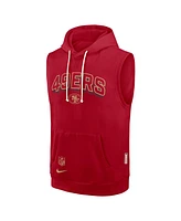 Nike Men's Scarlet San Francisco 49ers Sideline Performance Sleeveless Pullover Hoodie