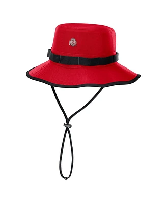 Nike Men's Scarlet Ohio State Buckeyes 2025 Sideline Apex Boonie Bucket Hat