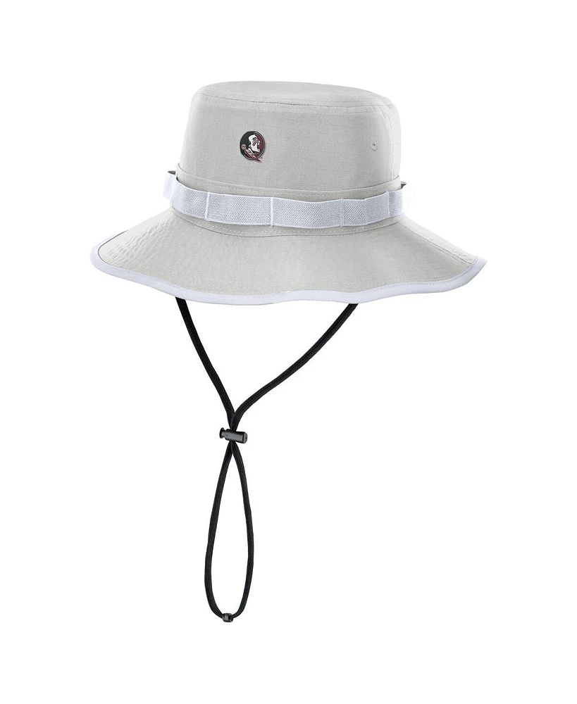 Nike Men's Gray Florida State Seminoles 2025 Sideline Apex Boonie Bucket Hat