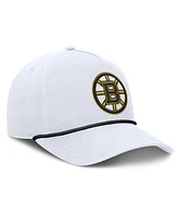 Fanatics Men's White Boston Bruins Rope A-Frame Adjustable Hat