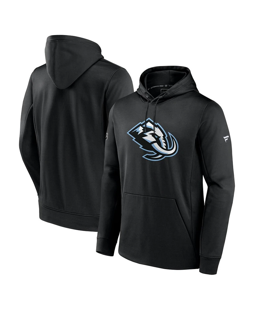 Fanatics Men's Black Utah Mammoth Authentic Pro Rink Fleece Pullover Hoodie