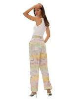 blue revival Women's Ava Mid-Rise Cargo Pants