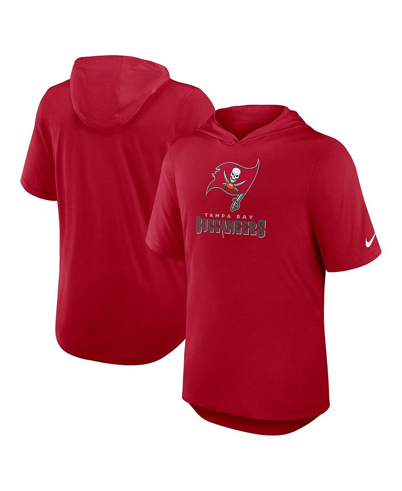 Nike Men's Red Tampa Bay Buccaneers Lockup Tri-Blend Hoodie T-Shirt