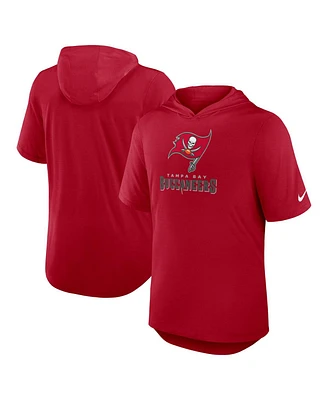 Nike Men's Red Tampa Bay Buccaneers Lockup Tri-Blend Hoodie T-Shirt
