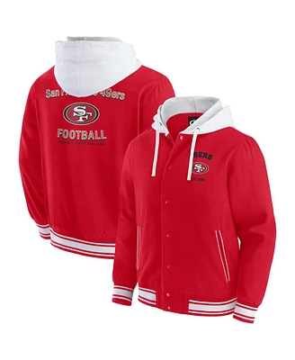 Darius Rucker Collection by Fanatics Men's Scarlet San Francisco 49ers Full-Snap Hoodie Jacket