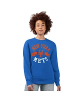 G-iii 4Her by Carl Banks Women's Royal New York Mets Team Logo Fleece Pullover Sweatshirt