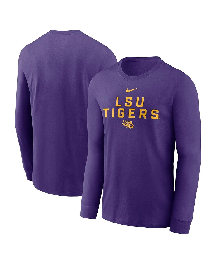 Nike Men's Purple Lsu Tigers 2025 Sideline Performance Long Sleeve T-Shirt