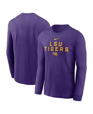 Nike Men's Purple Lsu Tigers 2025 Sideline Performance Long Sleeve T-Shirt