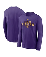 Nike Men's Purple Lsu Tigers 2025 Sideline Performance Long Sleeve T-Shirt