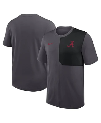 Nike Men's Anthracite Alabama Crimson Tide 2025 Sideline Uv Performance Coach T-Shirt