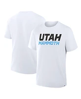 Fanatics Men's White Utah Mammoth Wordmark Legacy T-Shirt