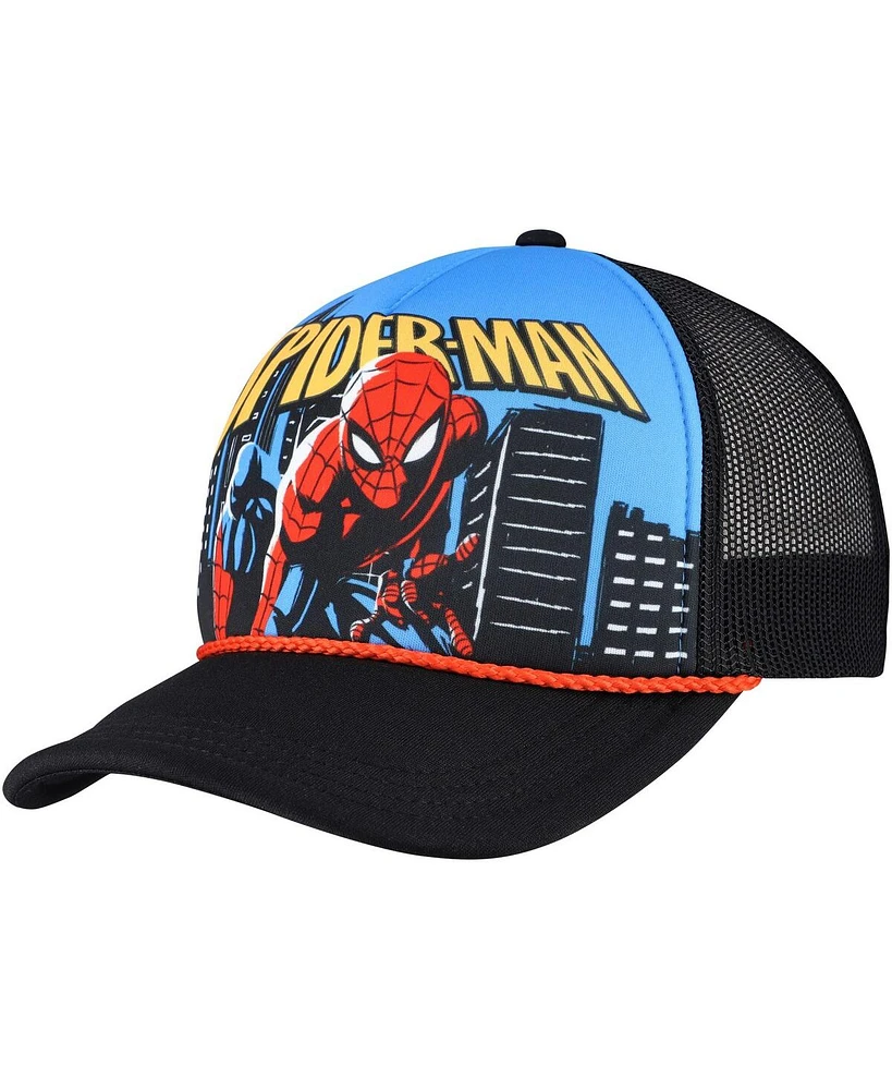 Lids Men's Black Spider-Man Big Front Adjustable Trucker Hat