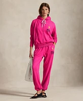 Polo Ralph Lauren Women's Big Pony Lightweight Fleece Zip Hoodie Sweatshirt