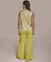 Donna Karan New York Petite Shoulder-Button Sleeveless Top