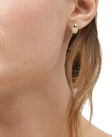 Polished C-Design Small Hoop Earrings in 14K Gold, 55"