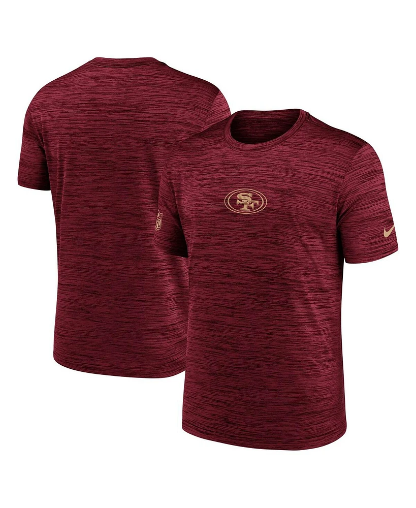 Nike Men's Scarlet San Francisco 49ers Sideline Velocity Performance T-Shirt
