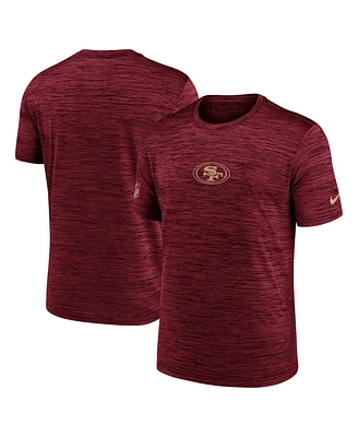 Nike Men's Scarlet San Francisco 49ers Sideline Velocity Performance T-Shirt