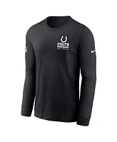 Nike Men's Black Indianapolis Colts Sideline Performance Long Sleeve T-Shirt