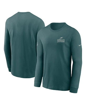 Nike Men's Midnight Green Philadelphia Eagles Sideline Performance Long Sleeve T-Shirt