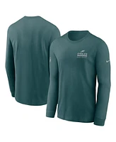 Nike Men's Midnight Green Philadelphia Eagles Sideline Performance Long Sleeve T-Shirt