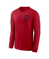 Nike Men's Scarlet San Francisco 49ers Sideline Performance Long Sleeve T-Shirt