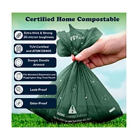 Puppington Walk Star Kit: 3-in-1 Dog Bag, Bowl, & Leash plus Matching 90 Refill Poop Bags
