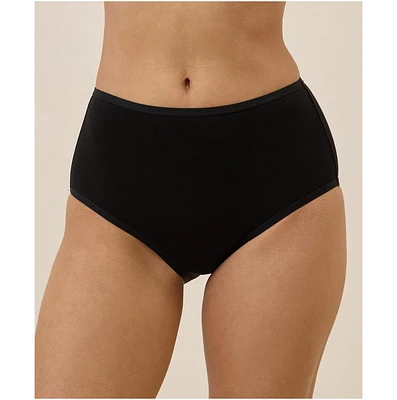 Pact Women's Organic Cotton Everyday High Rise Brief 6-Pack