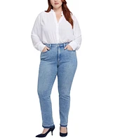 Nydj Plus Marilyn Straight Pull On Jeans