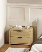 Manhattan Comfort 28" Medium Density Fiberboard Grace Modern 2-Drawer Nightstand