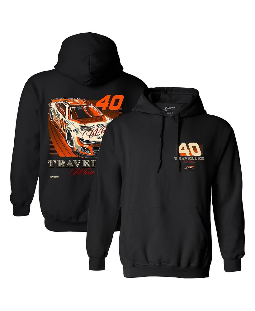 Jr Motorsports Official Team Apparel Men's Black Justin Allgaier Traveller Whiskey Car Pullover Hoodie Sweatshirt