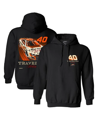 Jr Motorsports Official Team Apparel Men's Black Justin Allgaier Traveller Whiskey Car Pullover Hoodie Sweatshirt