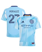 Adidas Big Boys and Girls Maximiliano Moralez Light Blue New York City Fc 2025 the Excelsior Kit Replica Player Jersey