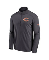 Nike Men's Anthracite Chicago Bears Logo Pacer Performance Half-Zip Sweatshirt