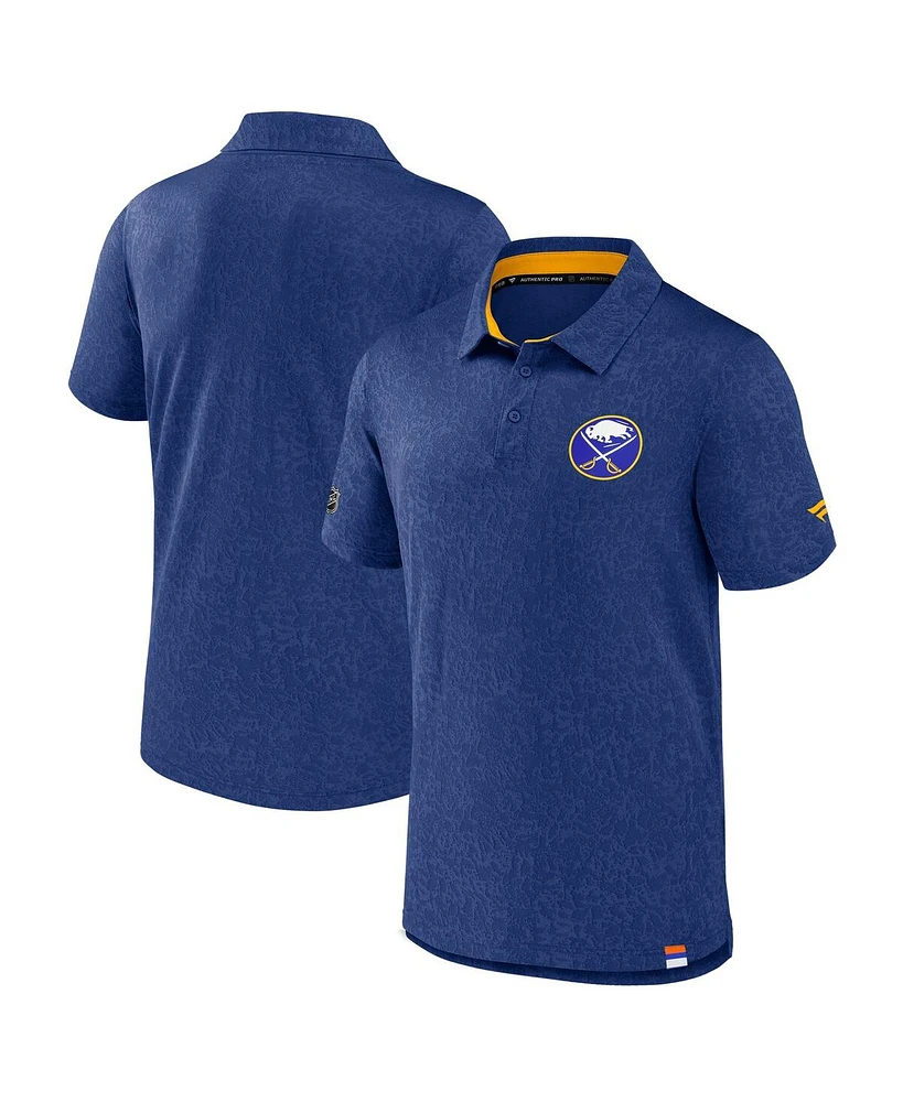 Fanatics Men's Royal Buffalo Sabres Authentic Pro Jacquard Polo Shirt