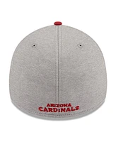 New Era Men's Heather Gray/Cardinal Arizona Cardinals Striped 39THIRTY Flex Hat