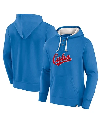 Fanatics Men's Royal Chicago Cubs Plan for Adversity Henley Fleece Pullover Hoodie