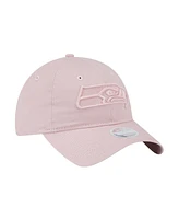 New Era Women's Light Pink Seattle Seahawks Main 9TWENTY Adjustable Hat Main 9TWENTY Adjustable Hat