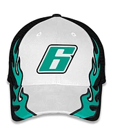 Checkered Flag Sports Men's and Women's Black/White Brad Keselowski BuildSubmarines.com Flame Trucker Adjustable Hat